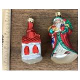 2 Mercury glass Christmas ornaments