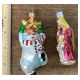 2 Mercury glass Christmas ornaments