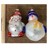 2 Mercury glass Christmas ornaments