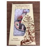 Vaillancourt folk art glass Christmas ornament