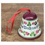 Porcelain bell Christmas ornament