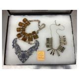 3 costume jewelry necklaces