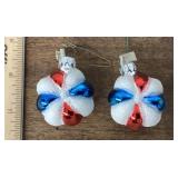 2 Mercury glass Christmas ornaments