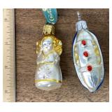 2 Mercury glass Christmas ornaments