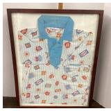 Framed vintage railroad logos shirt