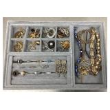 Jewelry in tray