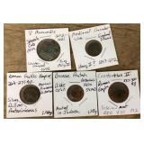 5 ancient coins