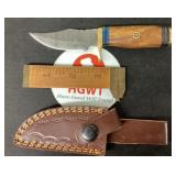 Fixed blade Damascus steel knife