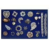 Costume brooches, pendants, ring, bracelets