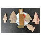 6 worked arrowhead points