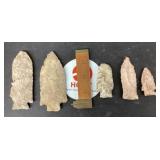 5 worked arrowhead points