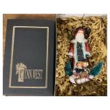 Lynn West Santa Christmas ornament