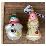 2 Mercury glass Christmas ornaments