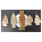 4 worked arrowhead points