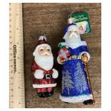 2 Mercury glass Christmas ornaments