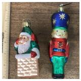 2 Mercury glass Christmas ornaments
