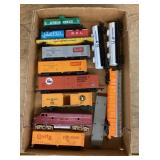 HO scale train cars and dummy engine