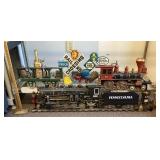 Molded plastic railroad wall decor 20x43