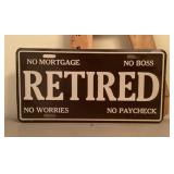 Retired license plate