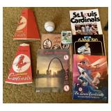Group of sports collectibles