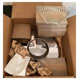 Chrome and glass lazy susan