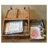 Sewing basket with contents