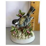 Porcelain bird music box