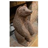 30" Carved wood bear