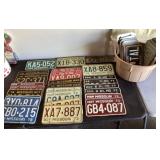 Bucket of license plates