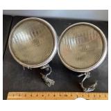 Pair of old Ford headlamps