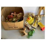 Box of vintage toys