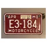 Missouri motorcycle license plate