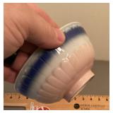 Small blue and white pottery bowl
