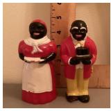 F&F plastic Black Americana salt & pepper shakers