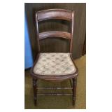 Antique wood side chair