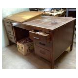 Desk with drafting table --contents included