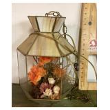 Vintage electric hanging swag lamp