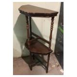 Pair of half-round side tables