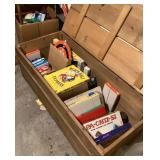 Toys, games, and misc. on shelves