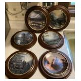 Jesse Barnes collector plates in wood frames