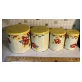 Vintage metal canister set