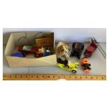 Box of toys and collectibles