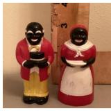 Black Americana F&Fplastic salt and pepper shakers