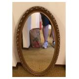30" oval wall mirror