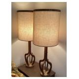 Pair of mid century modern table lamps
