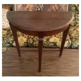Half round wood table