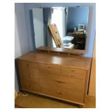 Dresser with mirror and contents