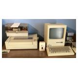 Vintage Apple Macintosh computer M0001 & printer