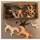 Cowboys, Indians, soldiers playset toys