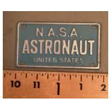 NASA astronaut license plate